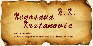 Negosava Krstanović vizit kartica